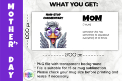Funny Mother Day Mug Wrap, Non Stop Talking MOM PNG Product Image 2