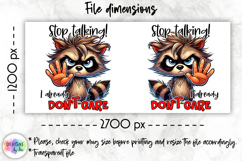 Sarcastic Coffee Mug Wrap, Funny Quote Mug Print, Grumpy PNG Product Image 2