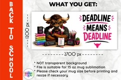 Funny Teacher Mug Wrap Sublimation, Back to School Product Image 2