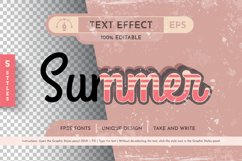 5 Retro Summer Editable Text Effects, Graphic Styles Product Image 1