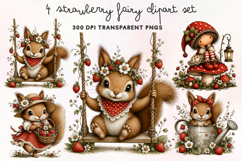 Strawberry Fairy Clipart PNG Product Image 1