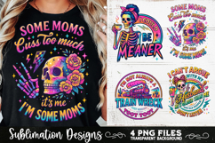 Funny Skeletons Sarcastic Retro PNG Sublimation Product Image 4