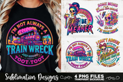 Funny Skeletons Sarcastic Retro PNG Sublimation Product Image 5