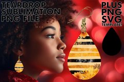 Western Teardrop Earrings Leopard Print Sublime Product Image 1