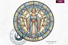Stained Glass Zodiac Clipart Astrology Suncatcher Graphics Product Image 10