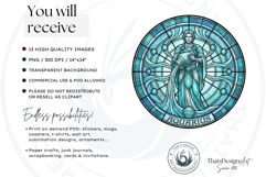 Stained Glass Zodiac Clipart Astrology Suncatcher Graphics Product Image 2