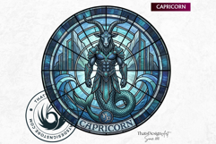 Stained Glass Zodiac Clipart Astrology Suncatcher Graphics Product Image 4