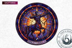Stained Glass Zodiac Clipart Astrology Suncatcher Graphics Product Image 7