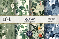 Ivy Floral Pattern | Vintage Botanical Leaf Texture Product Image 1