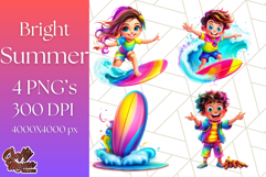 Bright Summer PNG Clipart, Printable Beach Graphics Product Image 1