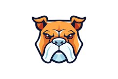 A dog front face illustration Mascot Sublimation Vector Product Image 1