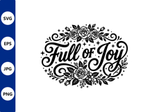 Floral ornament full of joy vector Product Image 1