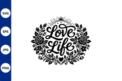 Love Life Floral Circle Product Image 1