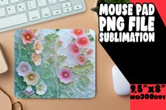 Mouse Pad 3D Flower in Hole Sublimation PNG Product Image 1