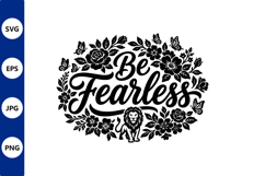 Bold circle floral lion design Product Image 1