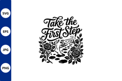 Take the First Step Roses Path vector Product Image 1