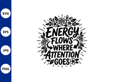 Floral energy flow vector art Product Image 1