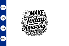 Make Today Amazing Floral Wreath Product Image 1