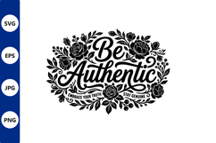 Be authentic floral script Product Image 1