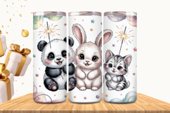 Festive Happy New Year Tumbler Wrap 2026: 20oz Skinny Tumble Product Image 1
