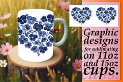 Floral Heart Mug Wrap Spring Design Product Image 1