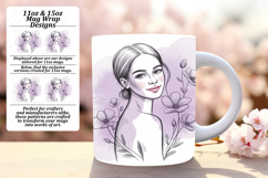 FASHIONABLE PNG for 15oz Mug Wrap , Beauty Woman Product Image 1