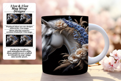 Custom 11oz Mug Wrap Png Artwork , Horse Product Image 1