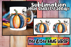 Bright outlooks 11oz 15oz sublimation wrap, Pumpkin Watercol Product Image 1