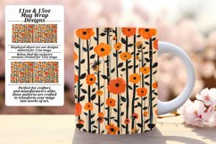 Striped Flower Mug Wrap - Springtime Magic Product Image 1