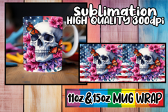 Joyous memories 11oz 15oz mug wrap, Skull USA Product Image 1