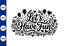 Floral lets have fun vector Product Image 1