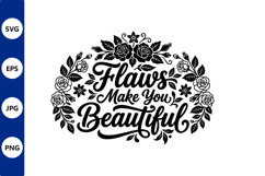 Floral border typography with flaws make Product Image 1