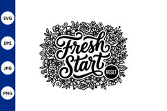 fresh start floral border vector Product Image 1