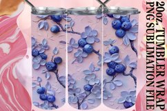 Flower and Fruit 3D Tumbler Wrap Product Image 1