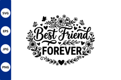 Best friend forever floral wreath Product Image 1