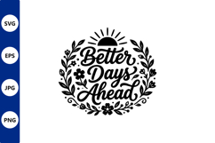 round floral wreath script better days Product Image 1