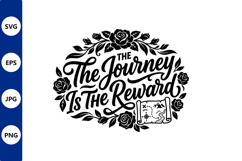 Journey is the reward with floral rose Product Image 1