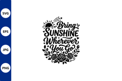 sunshine floral typography Product Image 1