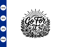 Go For It rocket emblem floral Product Image 1