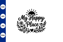 My Happy Place line art Product Image 1