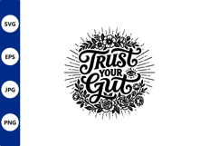 Trust Your Gut Floral Badge Product Image 1