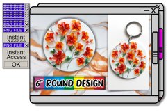 Whimsical 3D Flower Keychain &amp; Coaster Product Image 1
