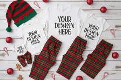 Christmas Family Matching Group Flat Lay T-Shirt Mockups Product Image 1