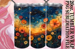 Radiant Floral Tumbler Wrap for Springtime Product Image 1