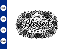 Blessed floral wreath vector Product Image 1