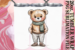 Radiant Mornings 20oz tumbler wrap, Teddy Bear Product Image 1