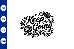 keep going floral wreath vector design Product Image 1