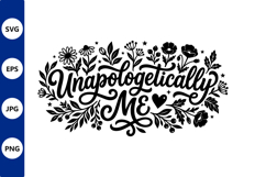 Floral script typography saying Product Image 1