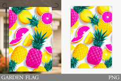 Pineapple Garden Flag Design. Summer Garden Flag Sublimation Product Image 1