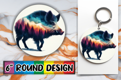 Timeless Keychain Circle Design, Animals Art Product Image 1